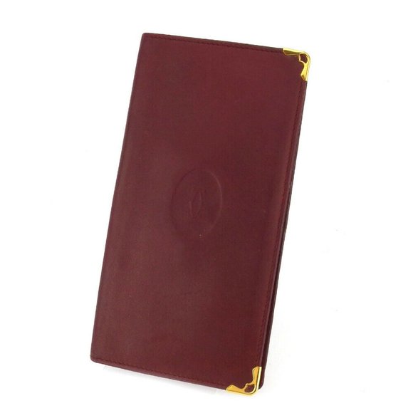 Cartier length wallet mast line Bordeaux leather Authentic used - Picture 10 of 10
